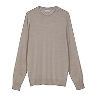 Diana Studio - Maglione Girocollo Basico Beige Chiaro, Uomo