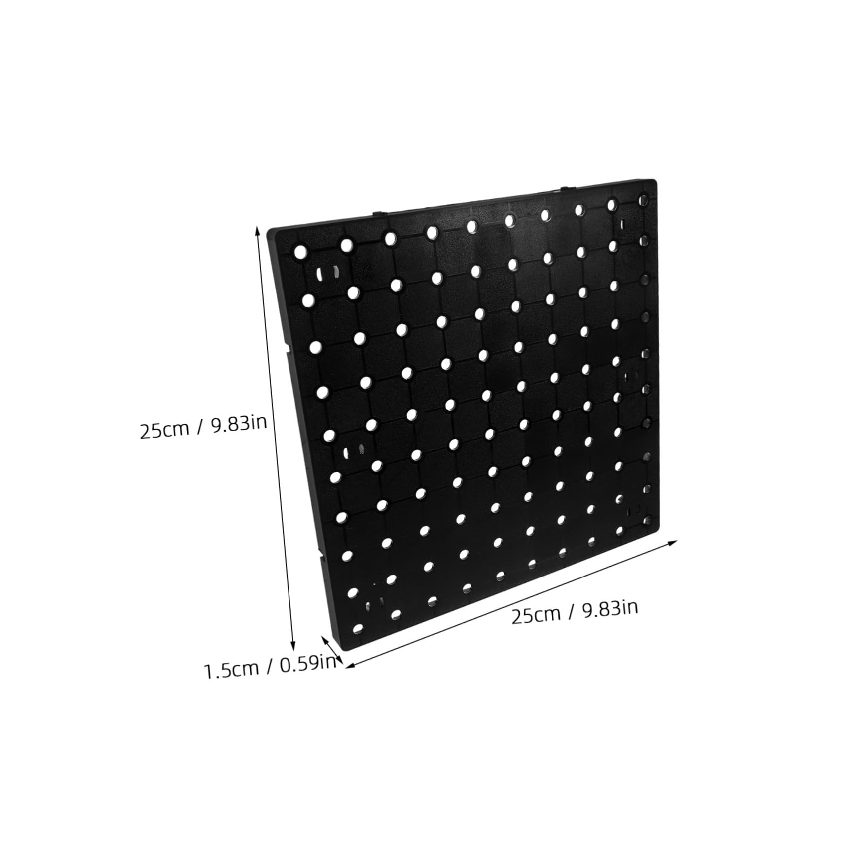 Organizador de Pared Perforado de Plástico Negro, 4 Piezas Abs