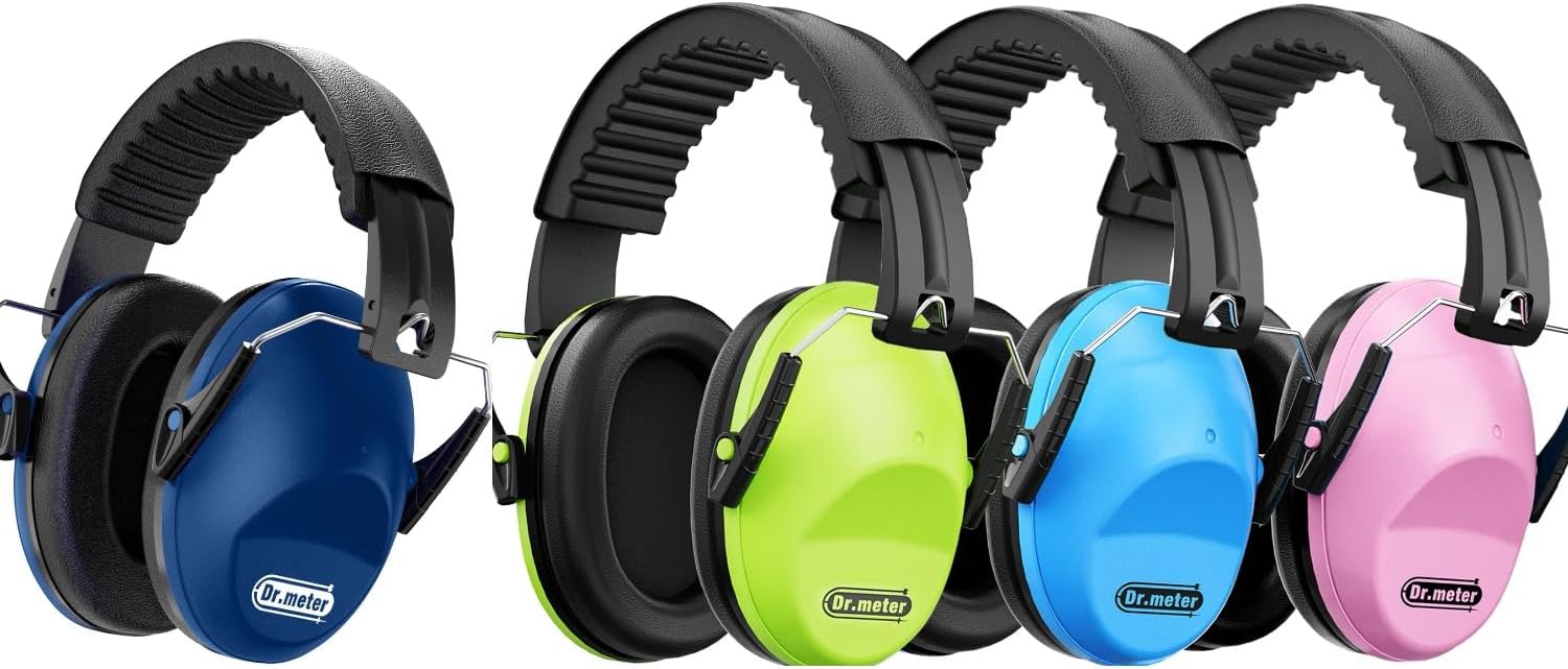 Noise Cancelling Ear Muffs, 4 Colors Noise Cancelling Headphones for Kids with Adjustable Head Band, Hearing Protection Earmuffs for Monster Jam, Football Game, Concerts, Air Show