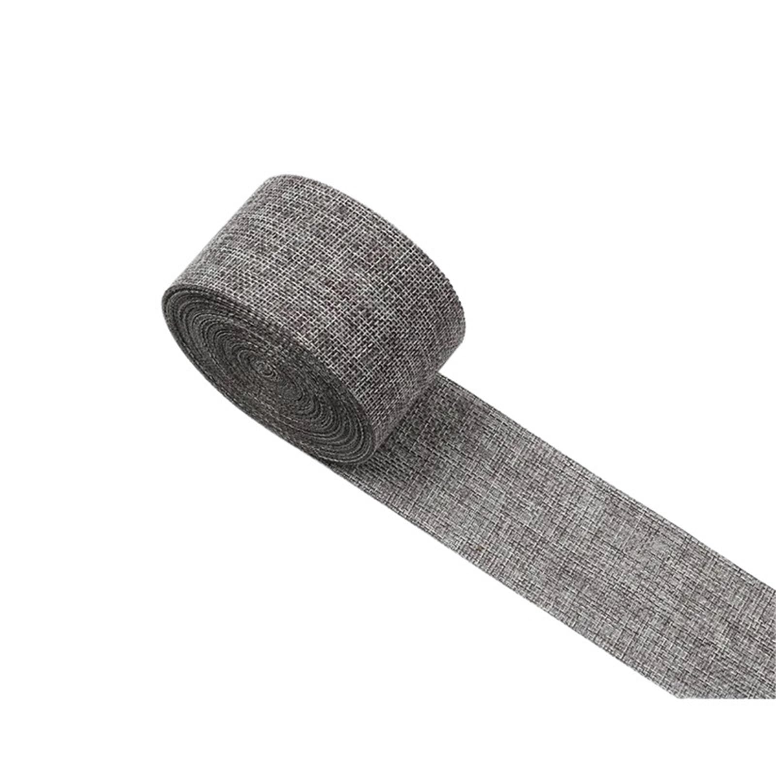 Hessian Roll 10M DIY Rustic Jute Ribbon Colorful Woven Linen Burlap Crafts Vintage Wedding Warrping Decor(Grey)