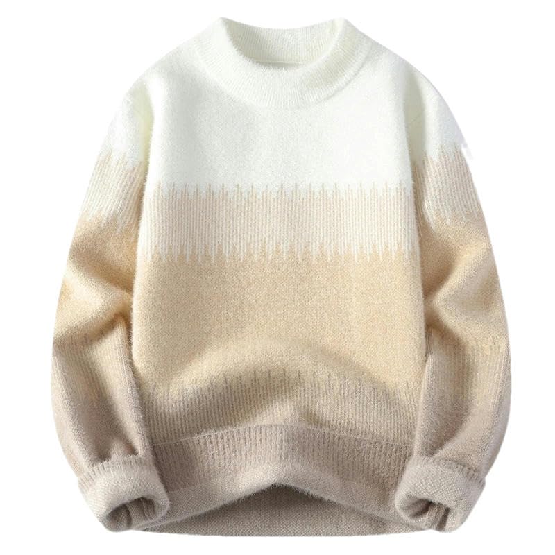 Pull tricoté homme manches longues ample et chaud pour la mi-saison