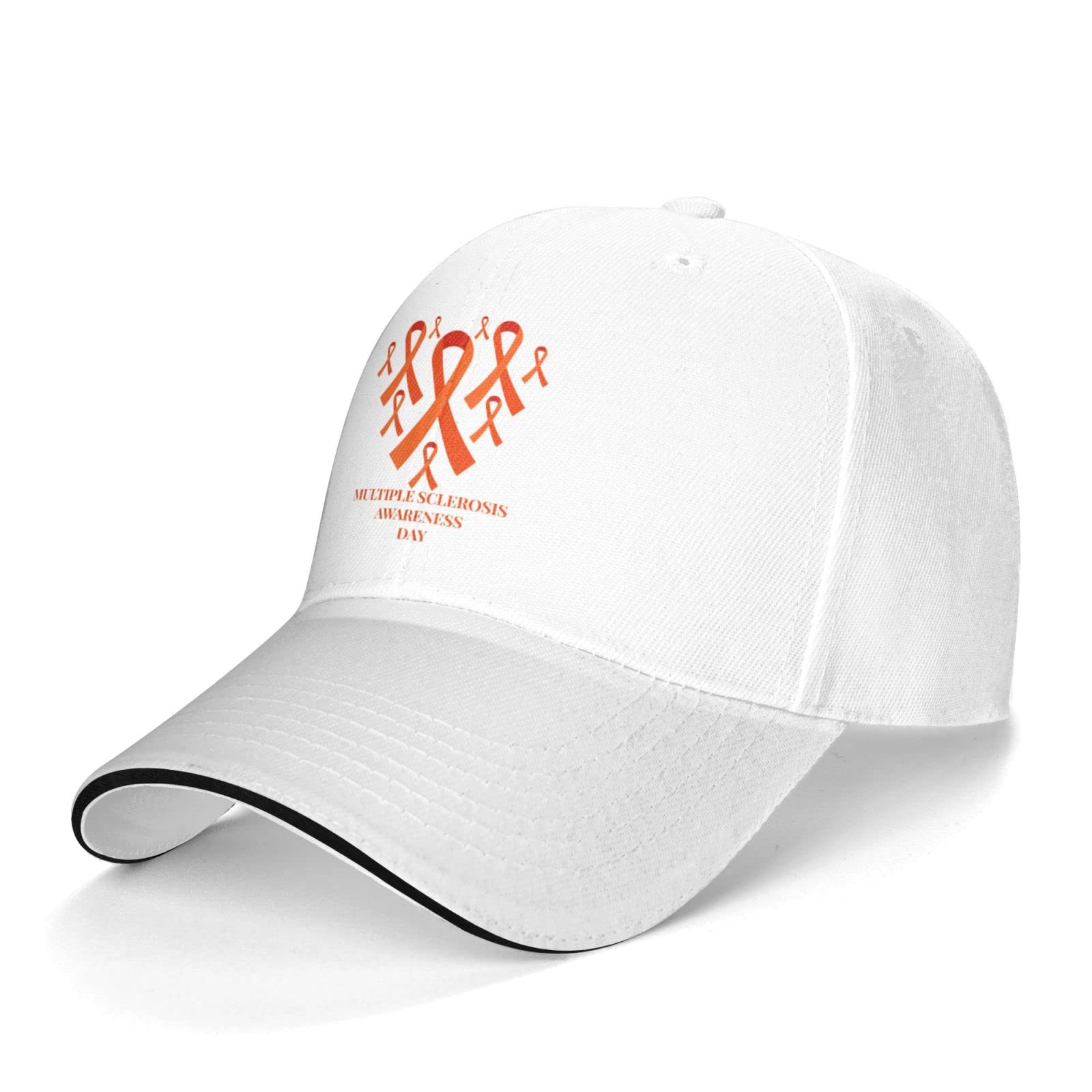 Men Women Trucker Hat Ms Multiple Sclerosis Awareness Sun Hat Adjustable Flat Brim Baseball Caps Breathable Snapback Cap for Hip Hop Hiking Summer