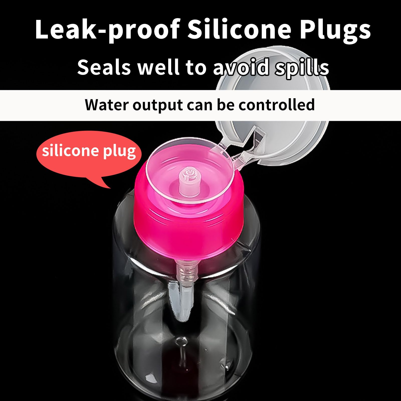4 Pezzi Dispenser per Smalto,180 ml Flaconi a Pompa in Plastica, Bottiglie Ricaricabili per Detergenti e Liquidi Domestici, Contenitori da Viaggio Portatili Multiuso, Accessori per Casa e Cucina