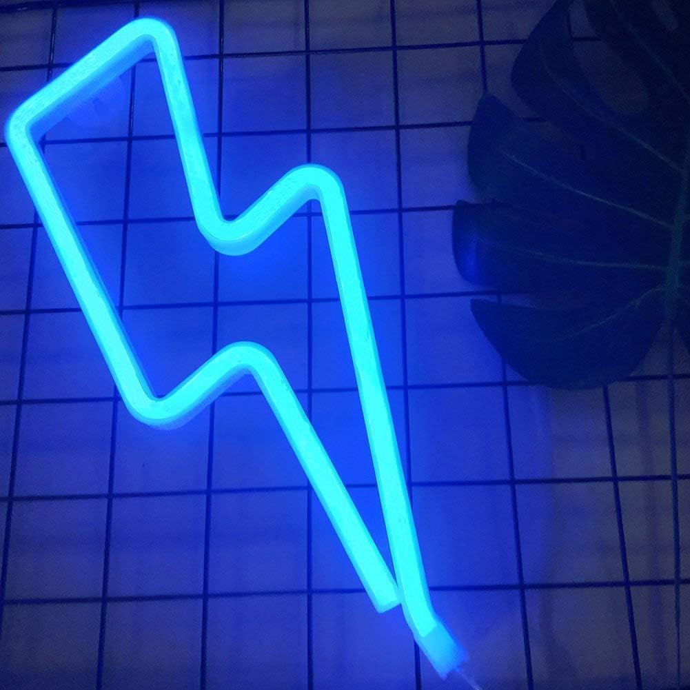 LED Neon Sign Night Light, Battery and USB Powered Signs Neon Lamp Decorative Neon Sign wall Lamp (Lighting, Blue)