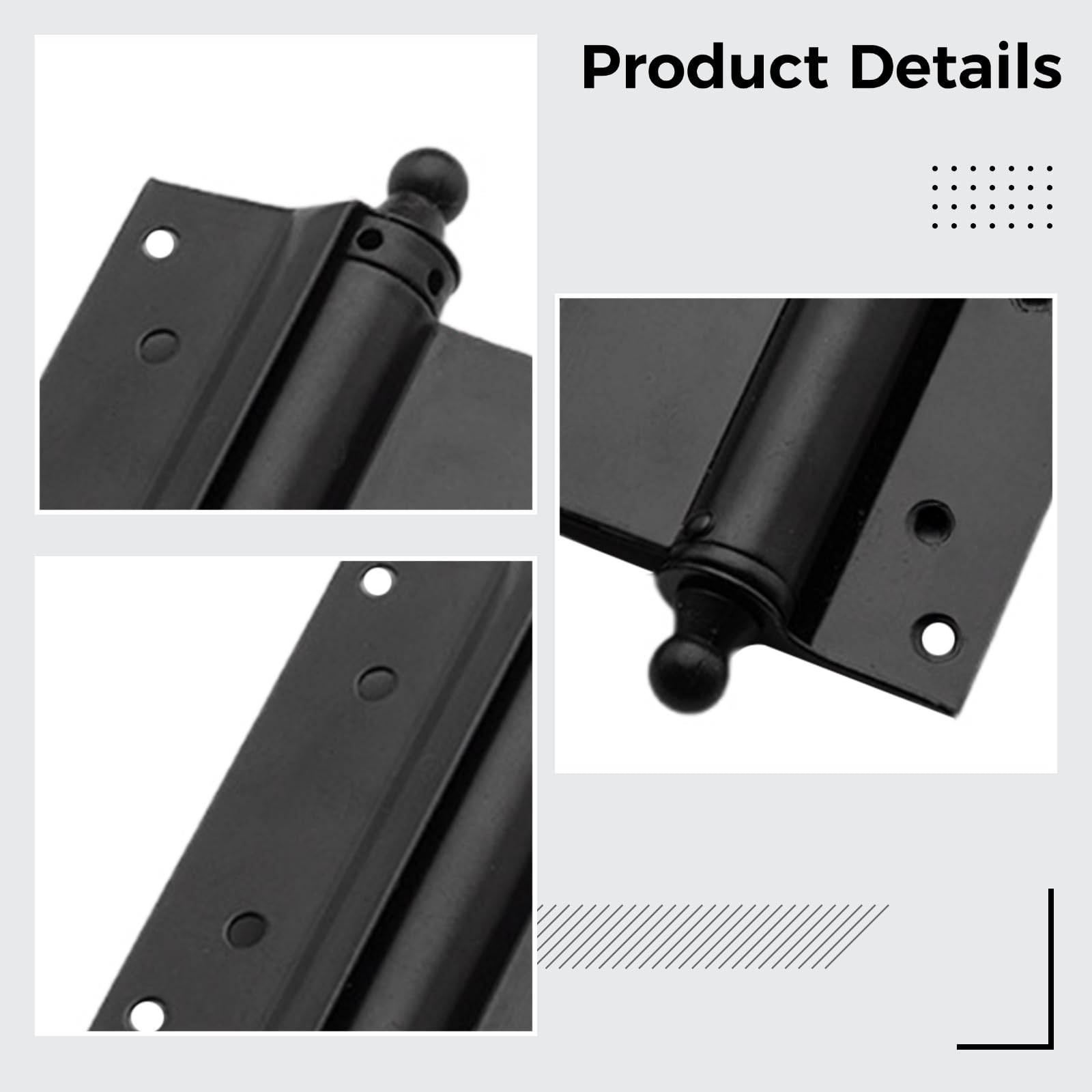 4 cerniere a molla a doppia azione da 10 cm, cerniere per porte a chiusura automatica con velocità di chiusura regolabile, cerniere in acciaio laminato a freddo per porte di bar, porte del salone