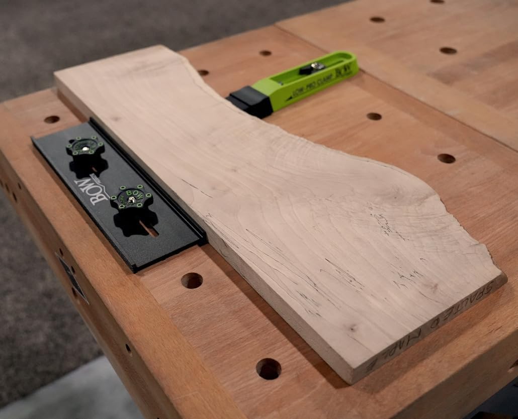 BOW Products Low Profile Clamping Kit - Spannsystem für CNC Maschinen, MFT-Tische, Lochplattentische, T-Track-Tische und Werkbänke - Mit Niederzugspannern, Anschlägen, Wechselspitzen & Zubehör