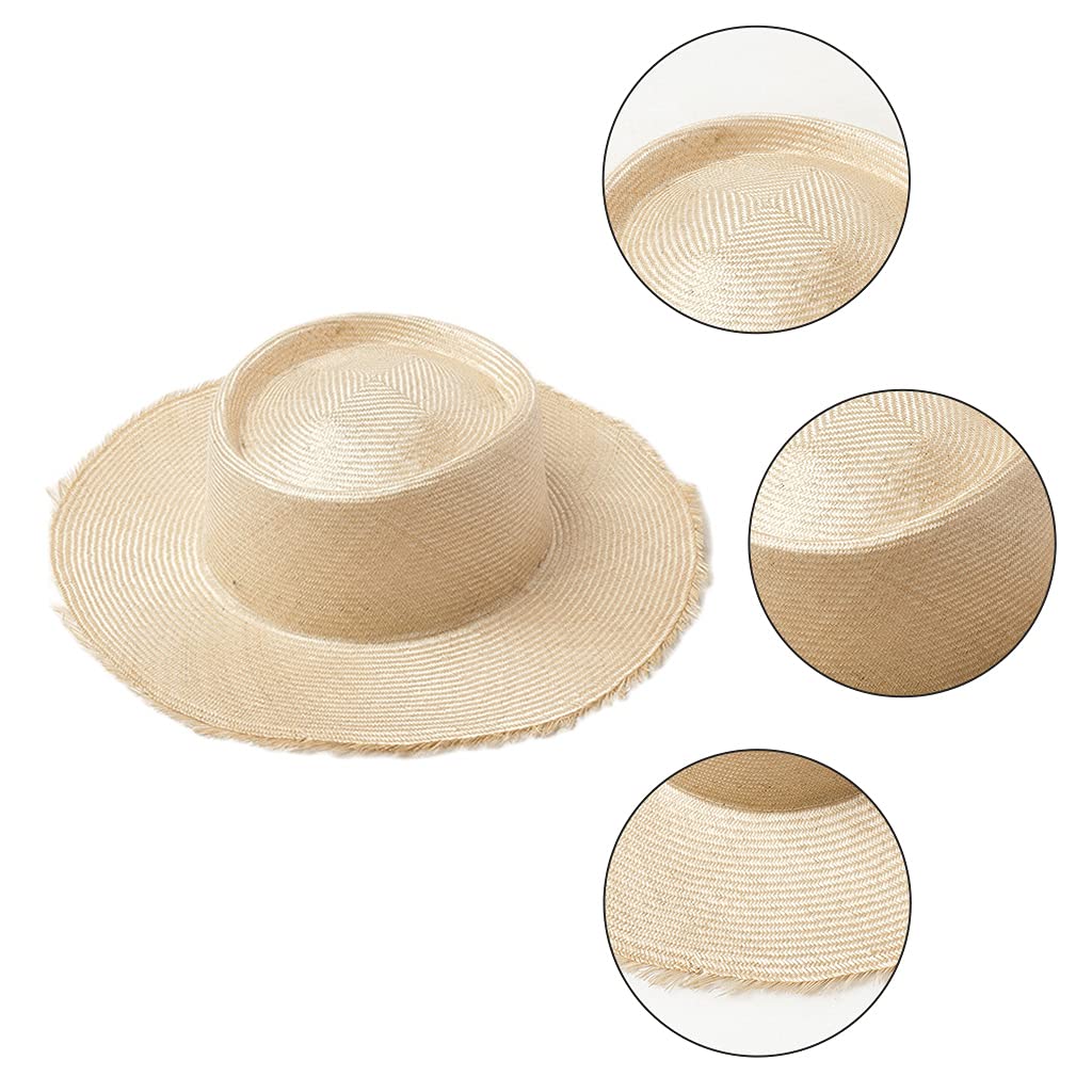 Cappello di paglia, tesa larga, cappello da sole unisex per ragazze | Cappello pieghevole, design semplice, cappello pieghevole, protegge la pelle delicata, riduce i danni UV, spiaggia