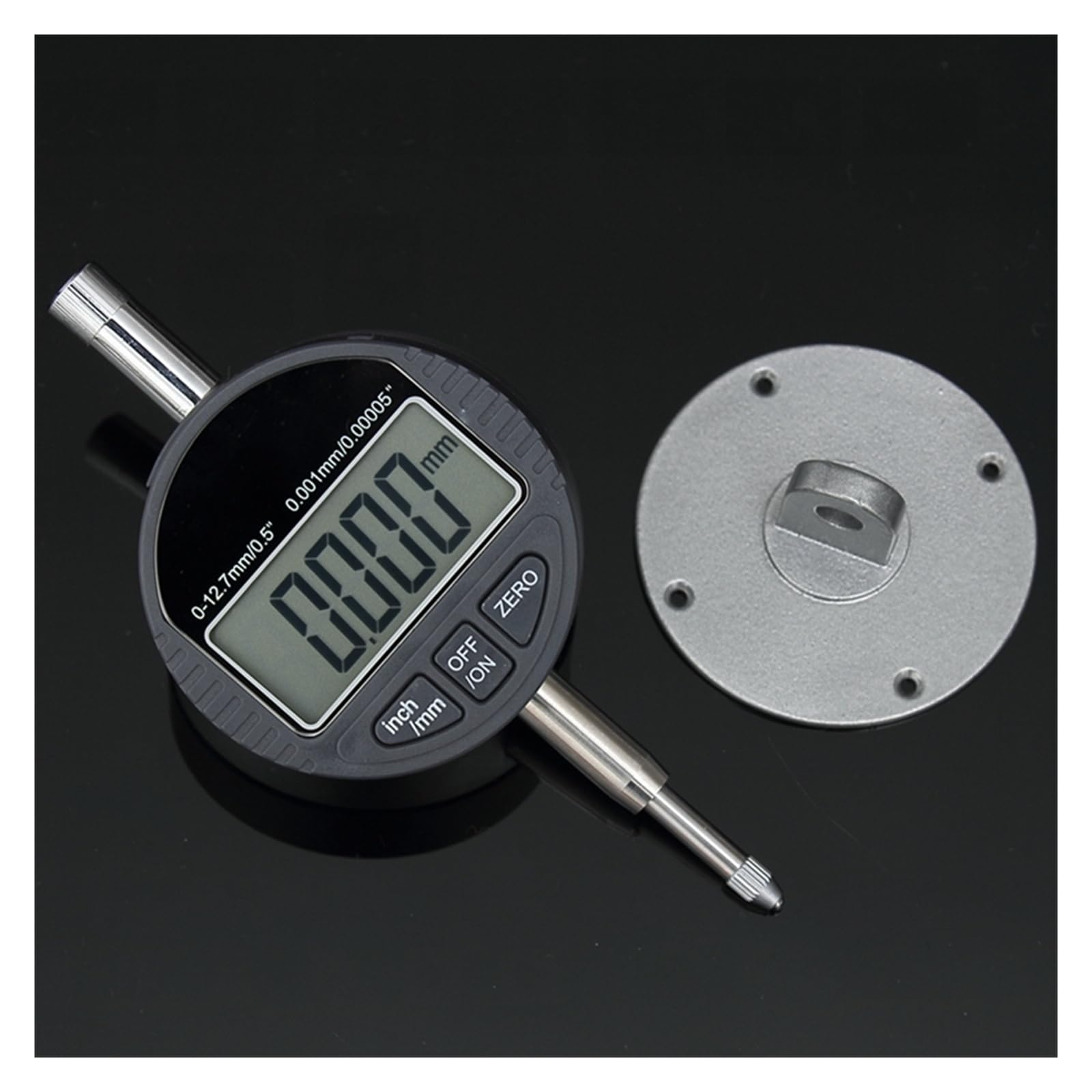 Micrómetro electrónico de 0,001 mm, micrómetro digital de 0,00005 pulgadas, rango métrico/pulgadas, indicador de cuadrante de 0-12,7 mm/0,5 pulgadas