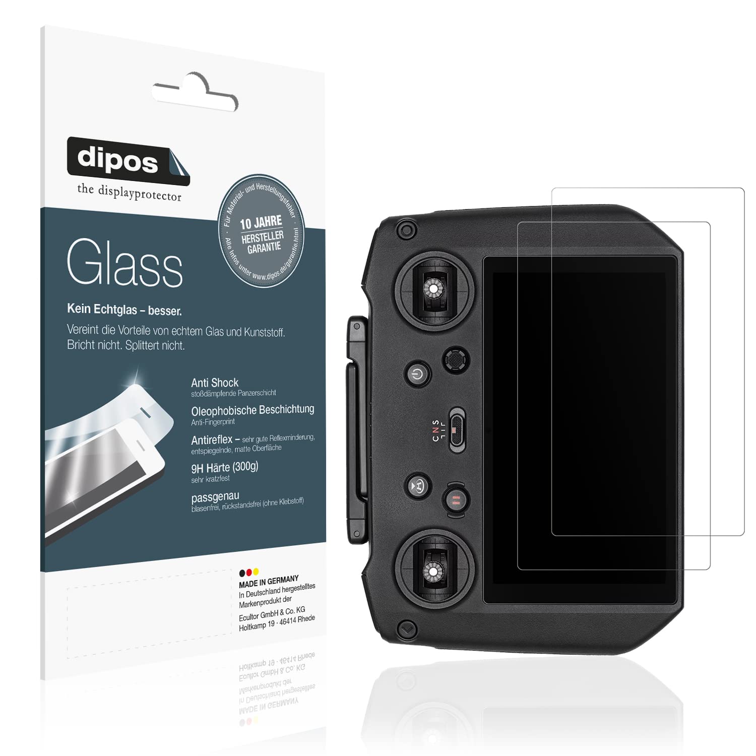 Dipos Displayschutz 2x 9H Matt Für DJI RC Pro 2 - Anti-Shock Panzerfolie