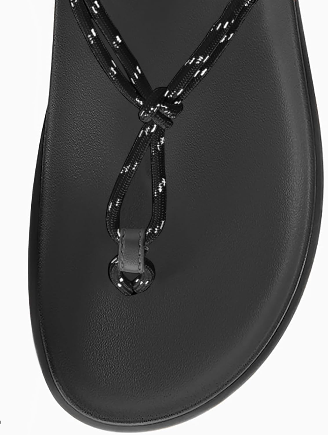 Coutgo Womens T Strap Flat Sandals Open Toe Flip Flops Adjustable Ankle Strap Summer Beach Thong Shoes - Image 5