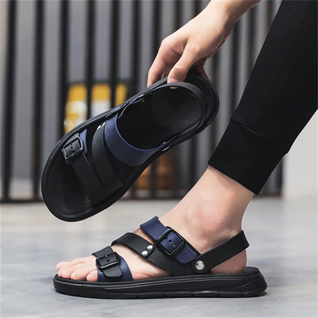 Sandali da Uomo Sandali Estivi per Il Tempo Libero da Spiaggia Scarpe da Esterno Sandali da Uomo Casual retrò Comodi da Esterno Sneakers (Color : D, Size : 44) (D 45 EU)