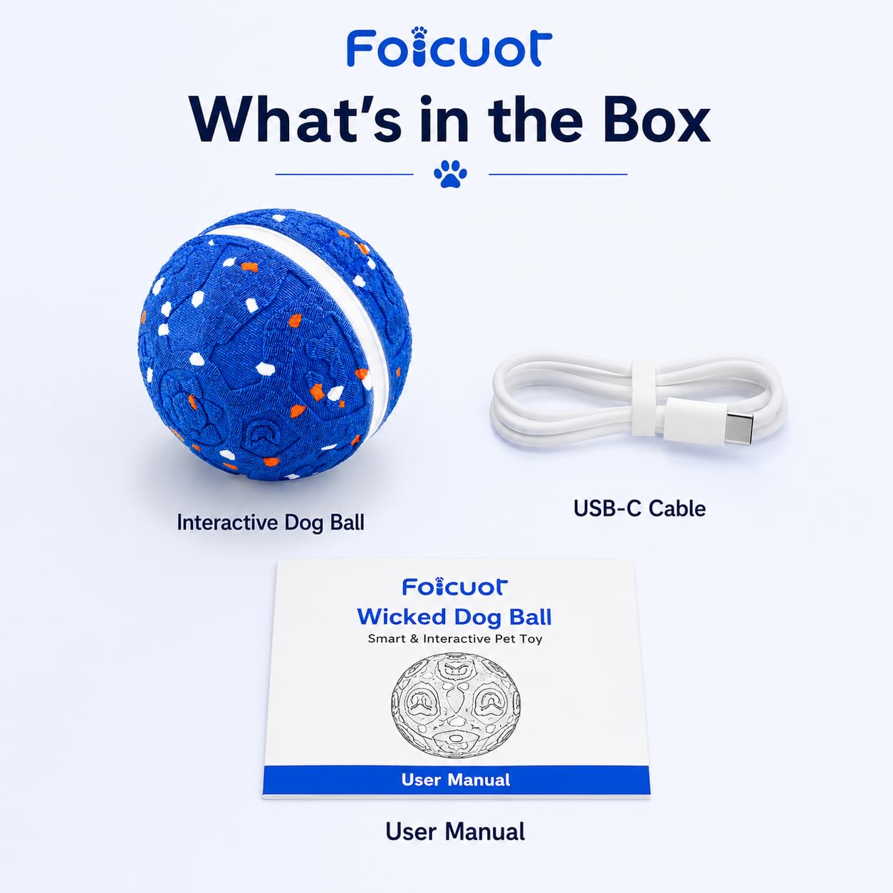 Juguete interactivo de pelota para perros [recién actualizado], material duradero de E-TPU, 3 modos de juego con luces coloridas, E-TPU USB-C recargable, clasificación de impermeabilidad IPX7