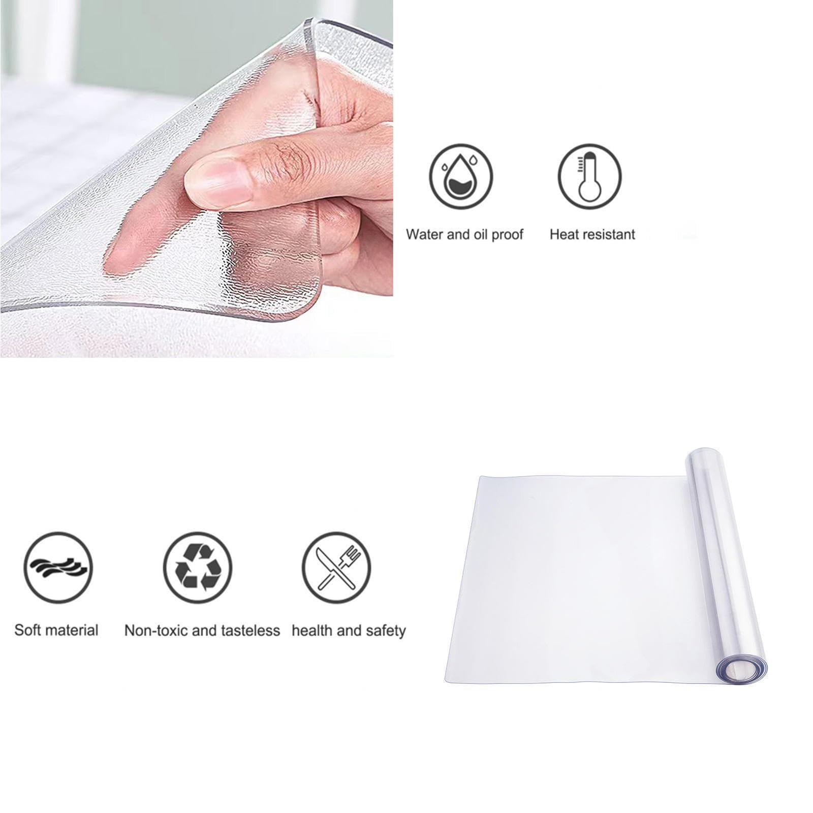 Protettivo Scrivania Trasparente Impermeabile all'olio Pellicola per Tavolo Trasparente per Desktop Mobili e Pavimenti,48×48in