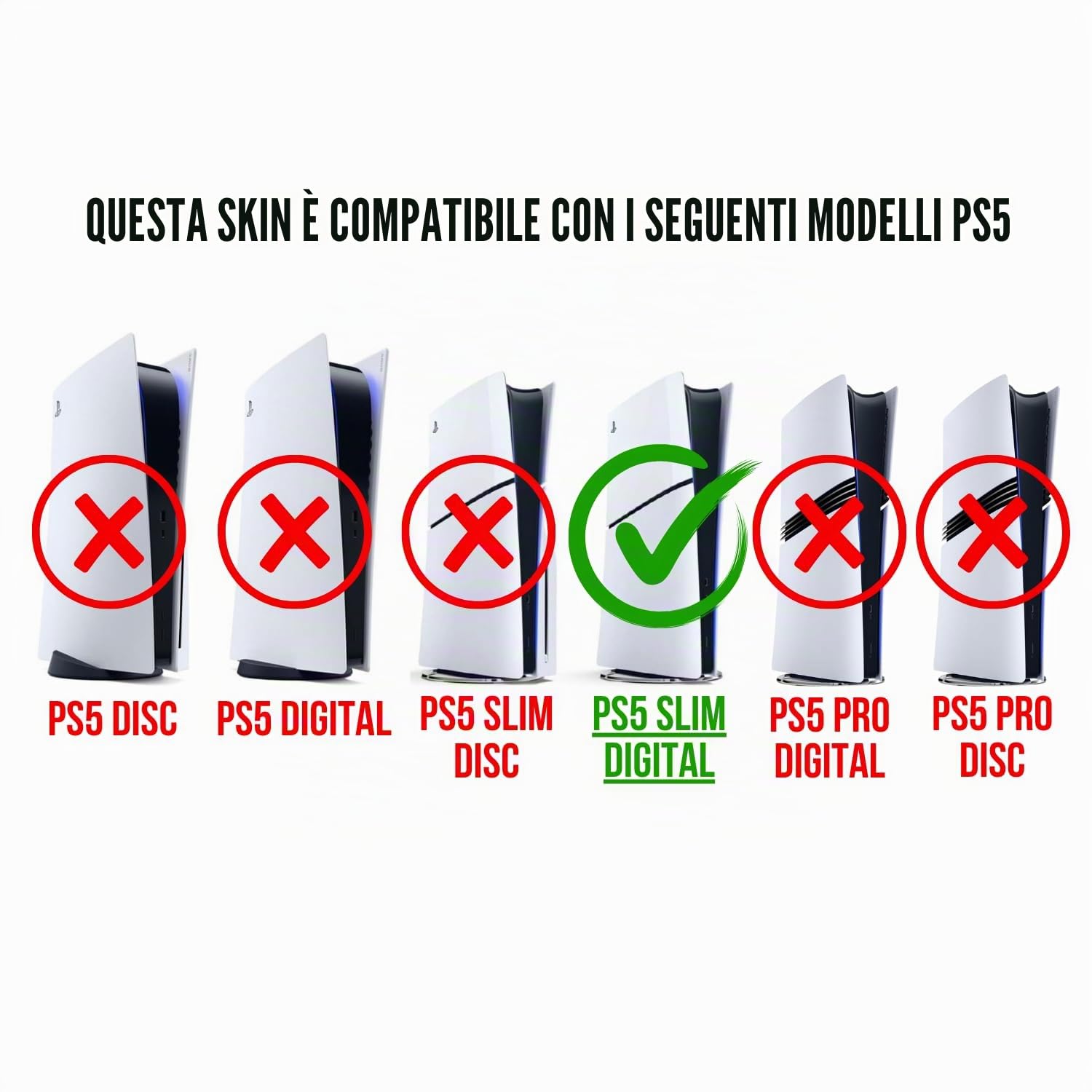 MaD Vision® Extra-Durable Skin Kit per PlayStation 5 (PS5) Digital Slim | Set di Pellicole Adesive in Vinile Opaco per la Console e 2 Controller - per Resident Evil Umbrella Design
