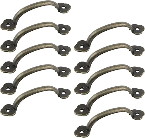 Miniatura 1 de T Tulead Manija de puerta de alambre para puerta, manija de bronce para cajones al aire libre con tornillos para gabinete, cajón, armario, paquete