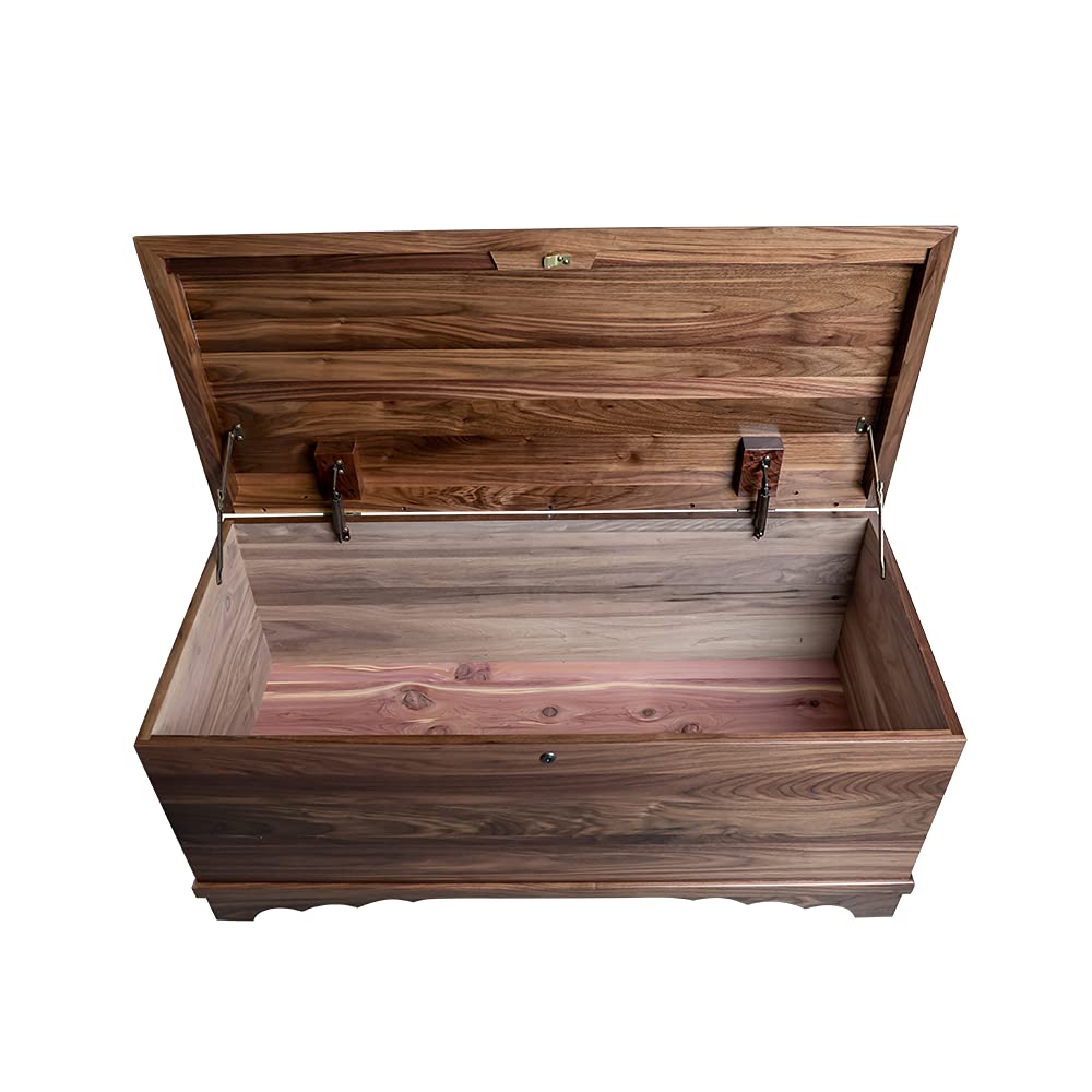 Buy 46" Cedar Hope Chest with Waterfall Top Amish Cedar Chest w/ Anti
