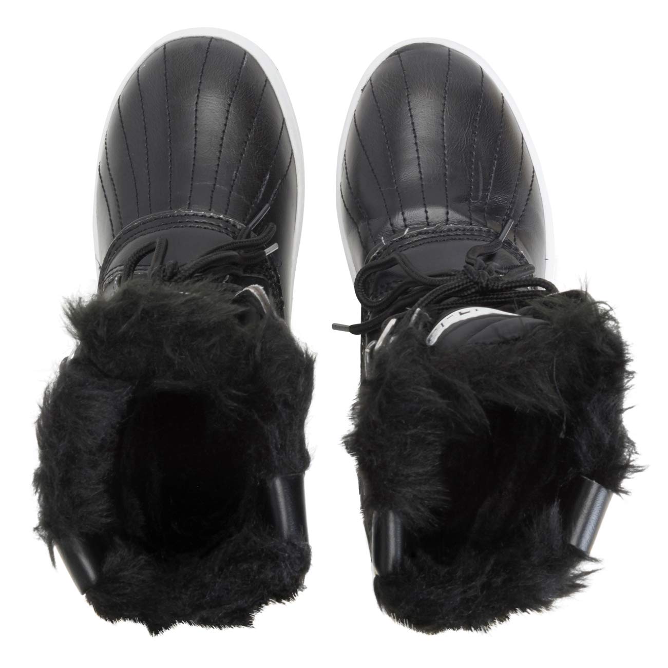 Polar Womens Snow Boot Nylon Short Winter Snow Rain Warm Waterproof Boots - Black - 6-39 - CD0030