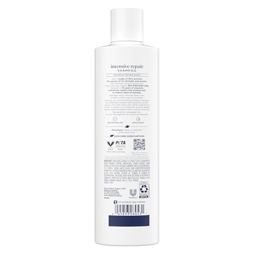 Image of Dove Shampoo 4 count Intensive Repair for Damaged Hair with Bio-Protein Care Technology and Amino Serum 12 Fl Oz