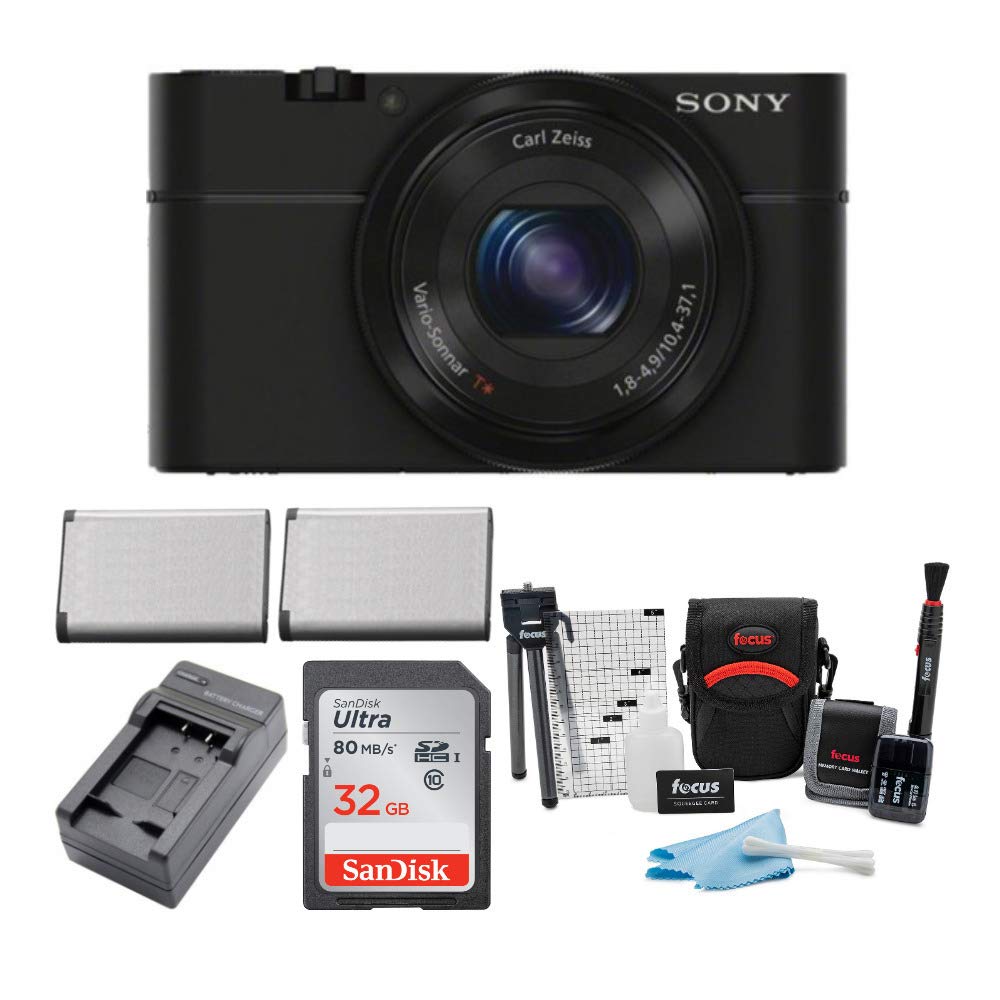 Sony Cyber-shot RX100 20.2MP Digital Camera with 32GB SD Card and Accessory Bundle