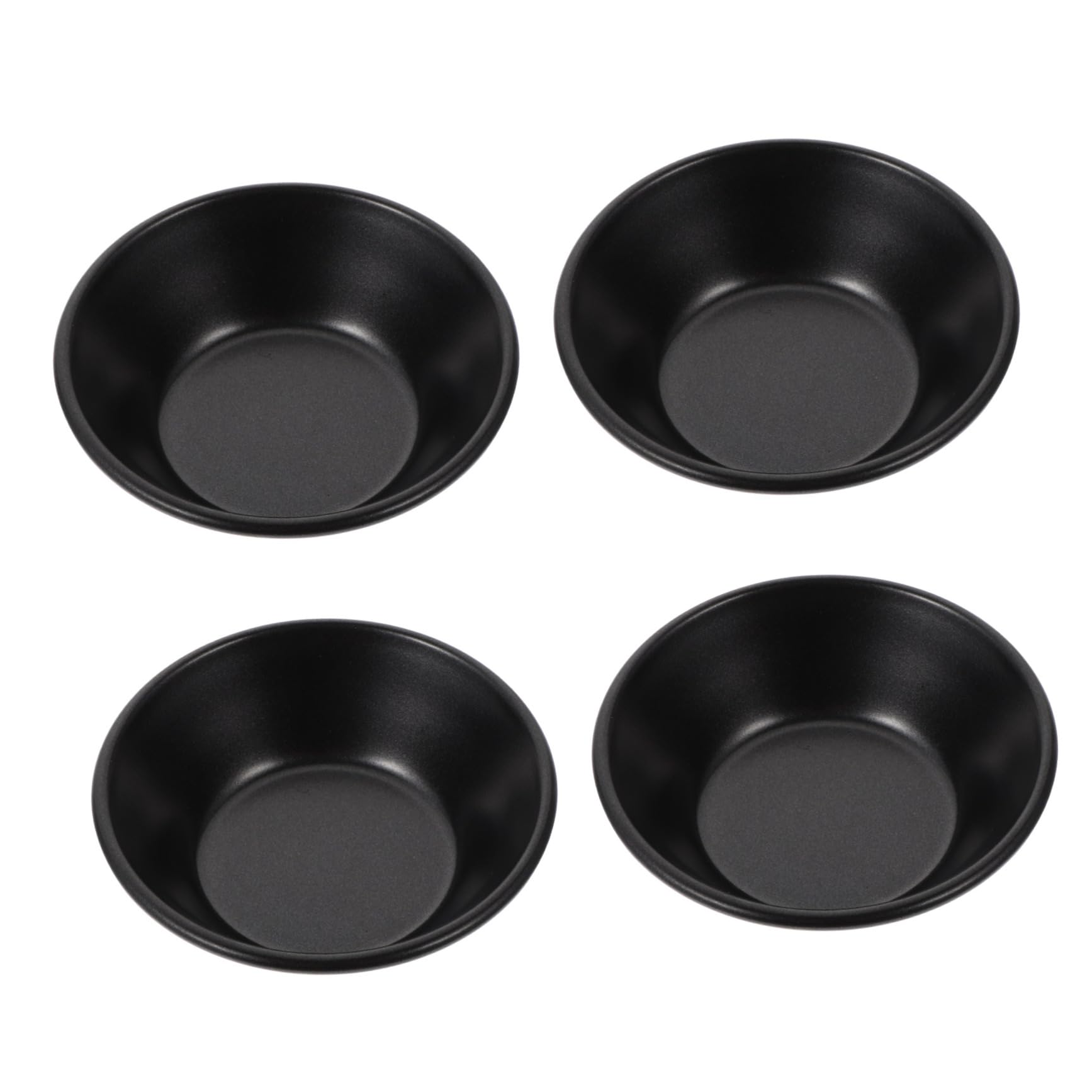 IMIKEYA 4Pcs Non Stick Mini Pans Baking Made of Easy to Clean and Demold for DIY Tarts Quiches and Desserts Black Color