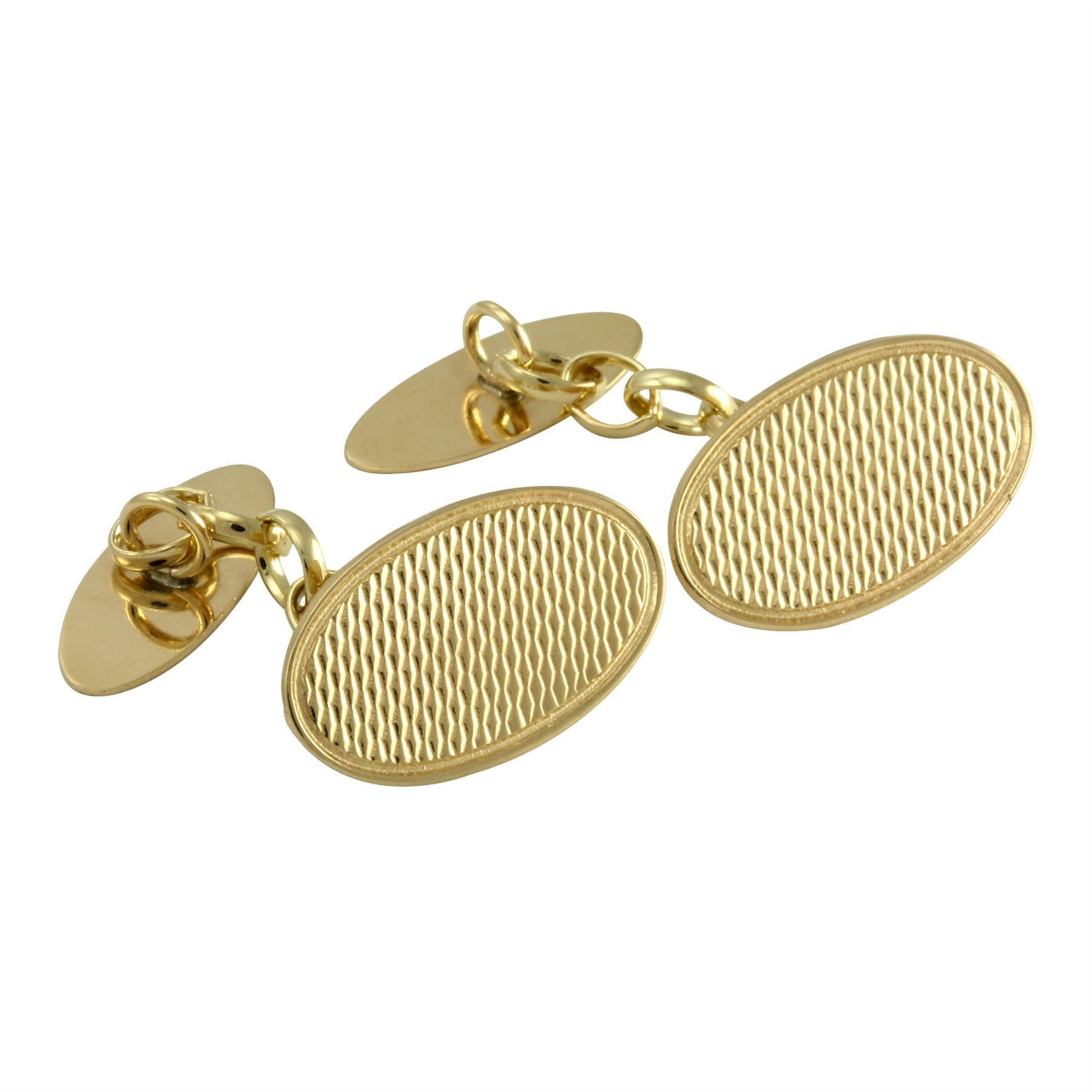 Sayers London 9ct Oro Giallo, Gemelli girevoli, ovali, per Uomo