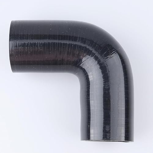 AC PERFORMANCE Negro ID 1.75" (45mm), acoplador de codo de 90 grados, longitud de la pierna 3.5" (90mm), grosor de la pared 0.18" (4.5mm), 3 capas