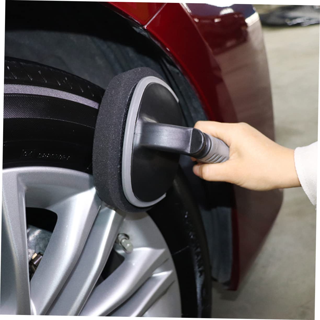 Amosfun 4 Pezzi Spazzola Detailing Auto per Cerchi con Sostituibile Applicatore Lucidante Pneumatici Leggera e Durevole per Pulizia Pneumatici e Cerchioni Auto