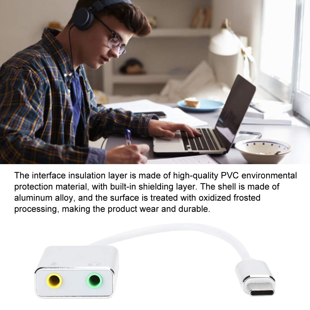 Adattatore Audio USB C Scheda Audio Stereo Esterna con Jack per Cuffie da 3,5 Mm e Microfono per Windows, Mac, Linux, PC, Laptop, Desktop, PS5, 3 Pro