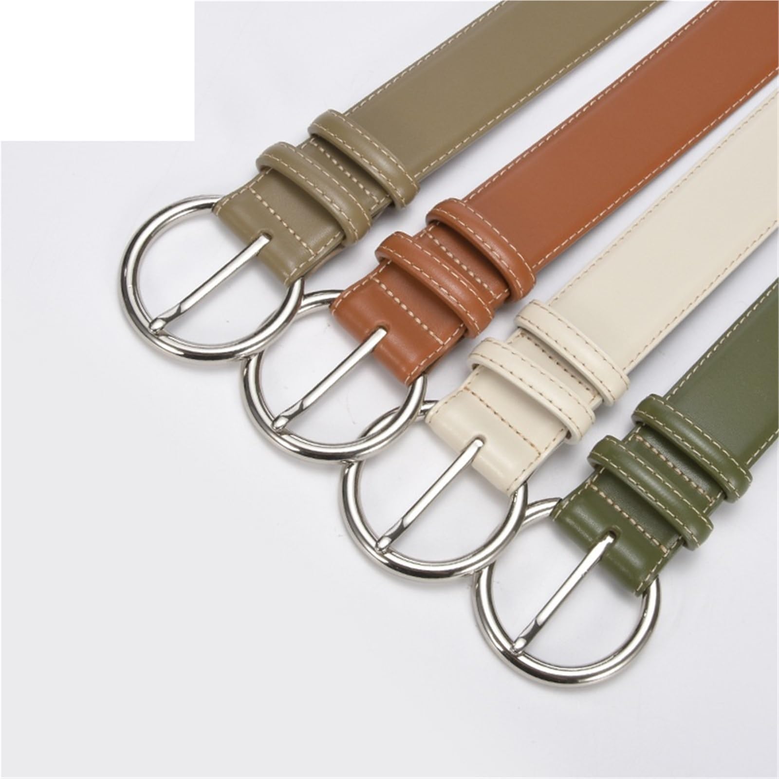 Cinturón Decorativo Para Mujer Gabardina de cuero con cinturón ancho y sello decorativo for mujer