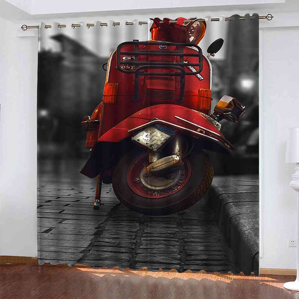 Rideaux enfant tramway rouge occultants pour une sieste paisible