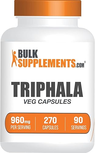 BULKSUPPLEMENTS.COM Triphala Cápsulas - Suplementos herbales - Suplemento Triphala - Pastillas Triphala - Mezcla de amalaki, bibhitaki y harataki -