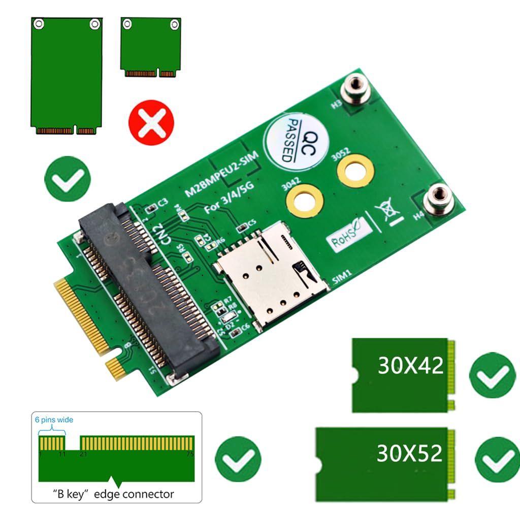 Amazon.com: JMT NGFF M.2 Key B to Mini PCI-E Adapter for 3G/4G/5G