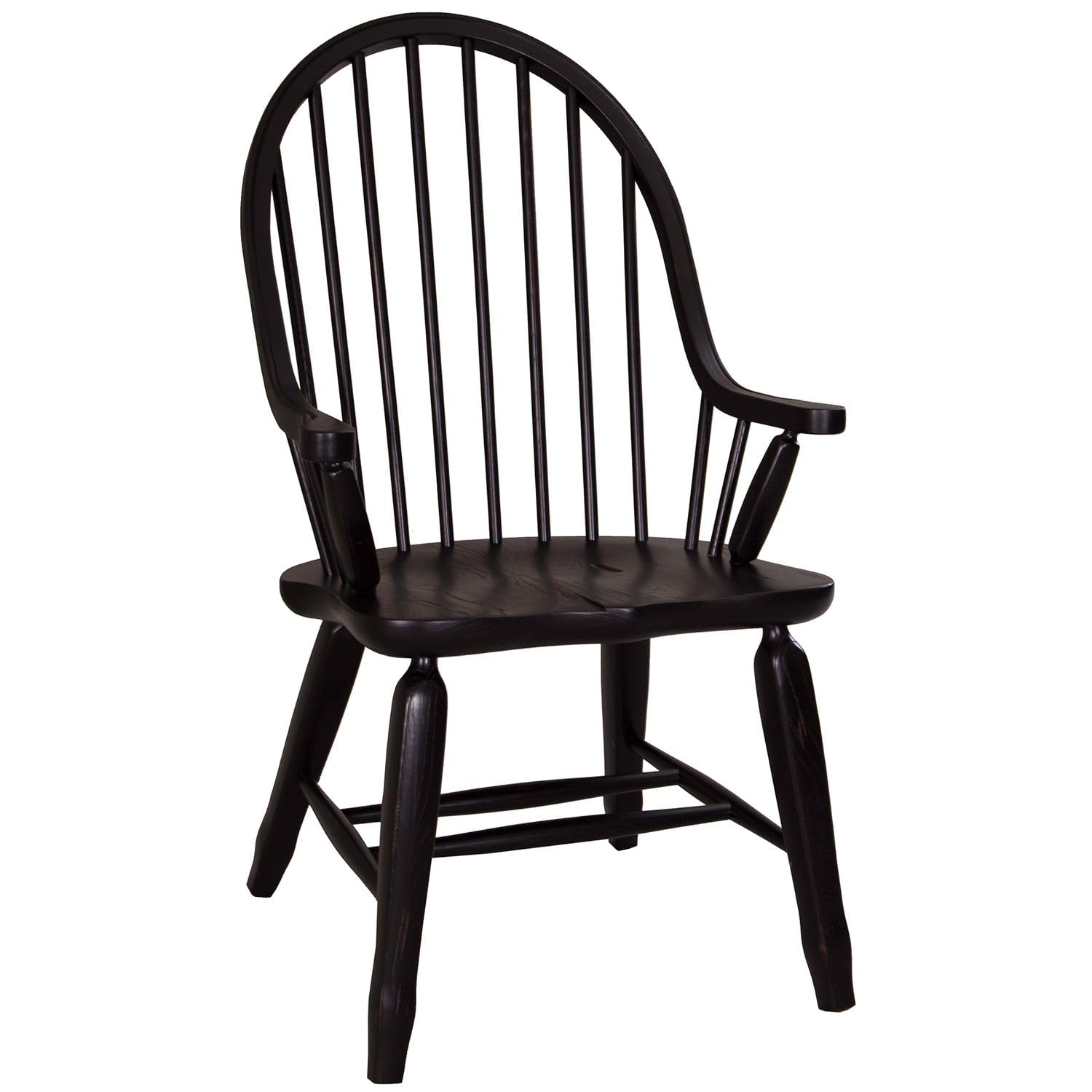 Liberty Furniture Industries Treasures Dining Bow Back Arm Chair, 22" x 25" x 41", Rustic Oak