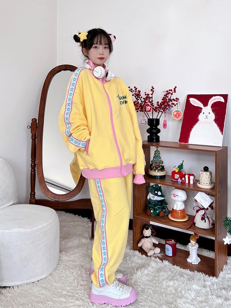 Amazon | [D.IIZOO] 韓国風 ジャージ 上下セット レディース ジップ