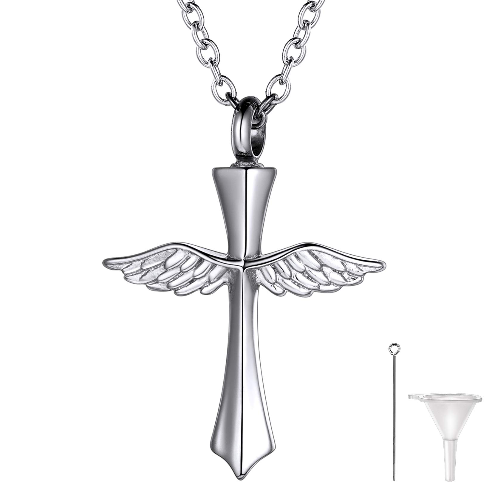 Richsteel Urn Necklaces for Ashes for Women Men Cremation Pendant