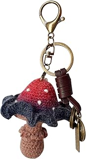 Cute Mushroom Vintage Keychain Handmade Crochet Backpack Car Charms Color Random Delivery A Gift Full Of Surprises