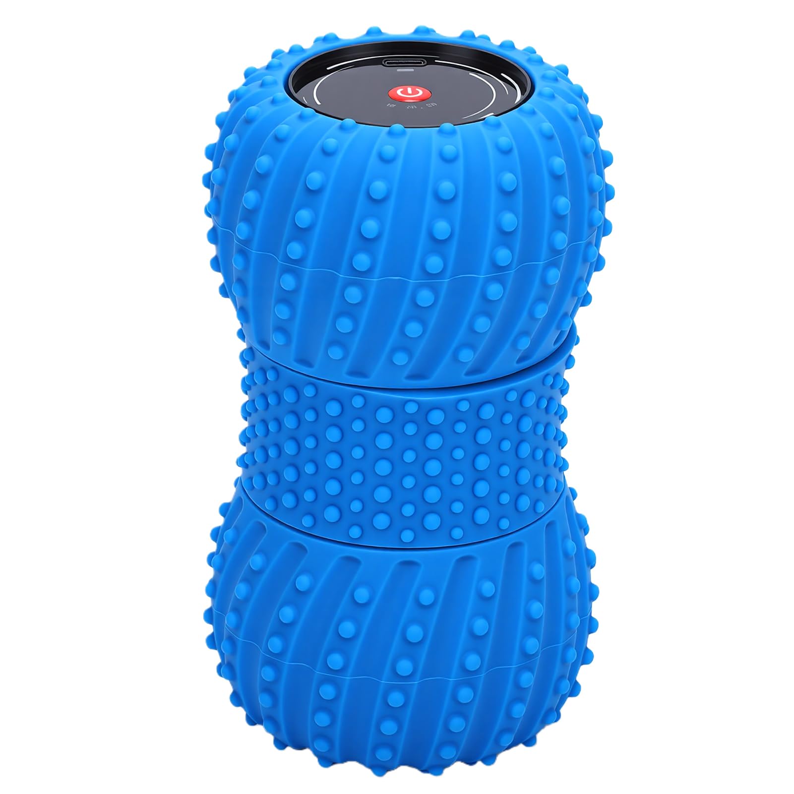 ZJchao Peanut Yoga Roller Ball Bola de Masaje Eléctrica para Liberación Miofascial de Tejido Profundo con de Sonido Incorporado Batería Recargable de 800 Mah (BLUE)