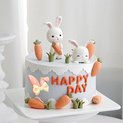 Miniatura 3 de MINFEIDMS Molde de silicona para fondant de conejo, orejas de conejo de Pascua, moldes de chocolate para decoración de pasteles, decoración de