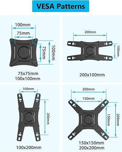 Miniatura 7 de FORGING MOUNT Soporte de pared vertical para TV RV con cerradura con horizontal a vertical para televisores y monitores de 13 a 43 pulgadas, soporte