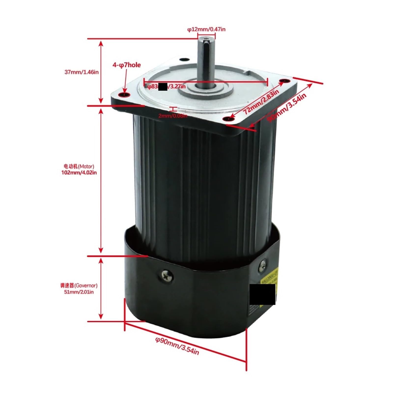Motor 120 W Wechselstrommotor 220 V 50/60 Hz Asynchronmotor Induktionsmotor Welle 15 mm Gleichstrommotor(70RPM)
