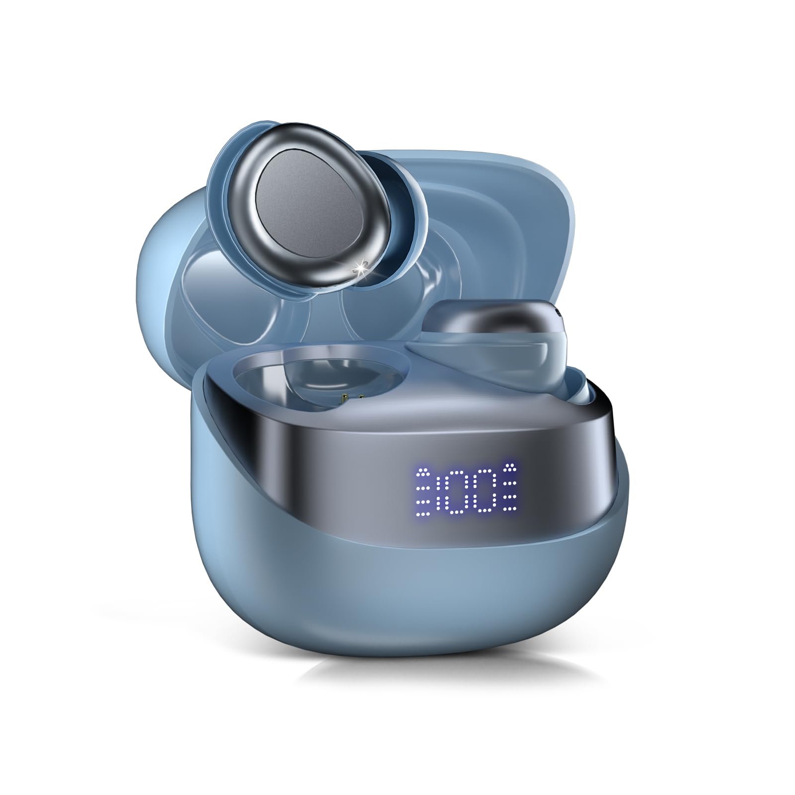 Sleep Earbuds Bluetooth 5 4 in Ear Light-Weight Headphones Mini Sleep Headphones Small Design for Side Sleepers Clear