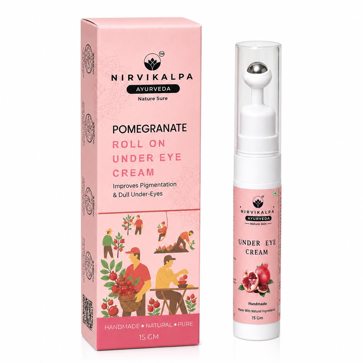 Pomegranate Under Eye Cream | Pigmentation & Wrinkles | Fades Dark Circles | Locks Moisturizer to Prevent Dryness | Improves Skin Elacticity & Firmness | 15ml-image-33
