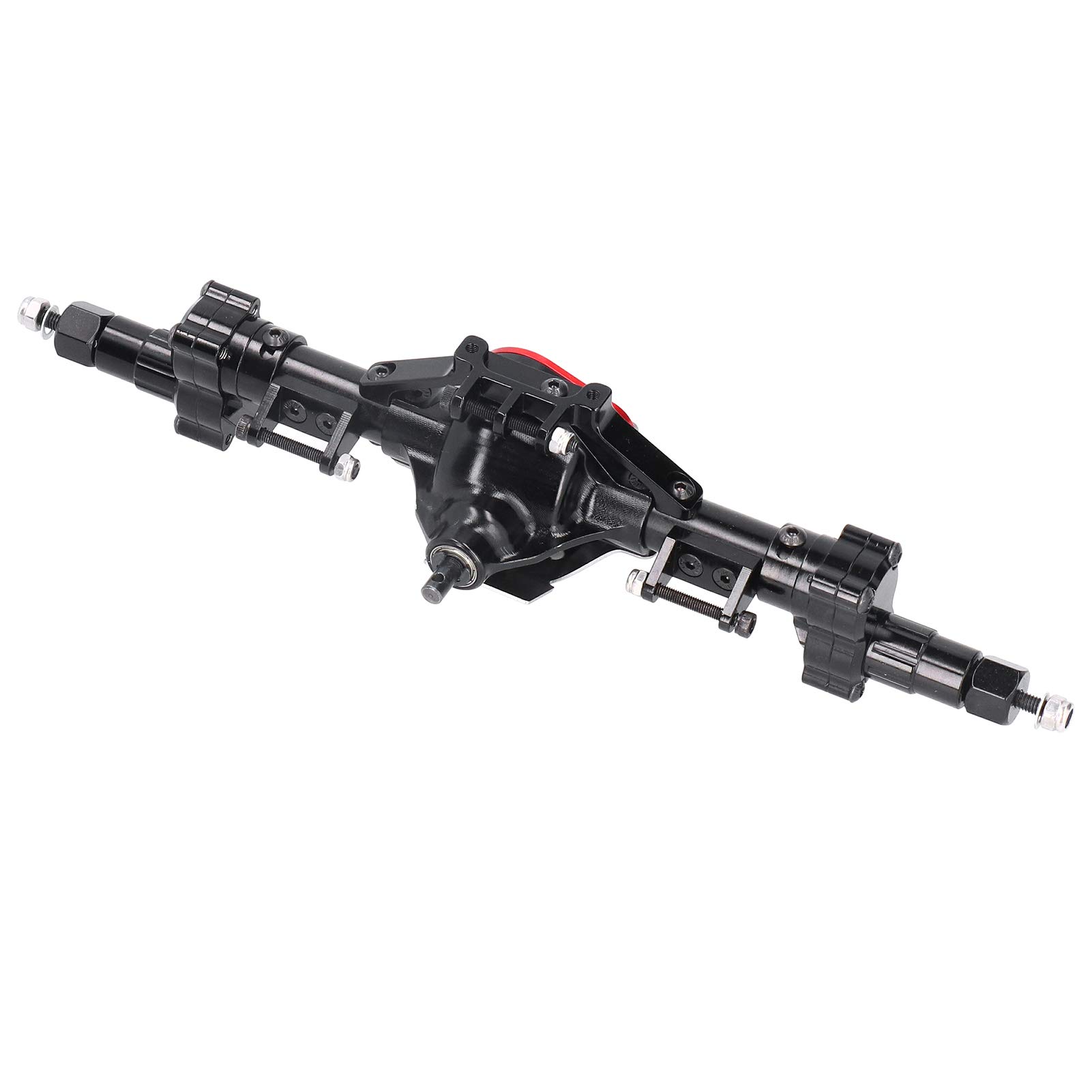 Części zamienne do modernizacji osi ze stali stopowej aluminium do modelu samochodu SCX10 1/10 RC Zwiększ wydajność wspinaczki Akcesoria samochodowe zdalnie sterowanym Czarny (tylna oś)