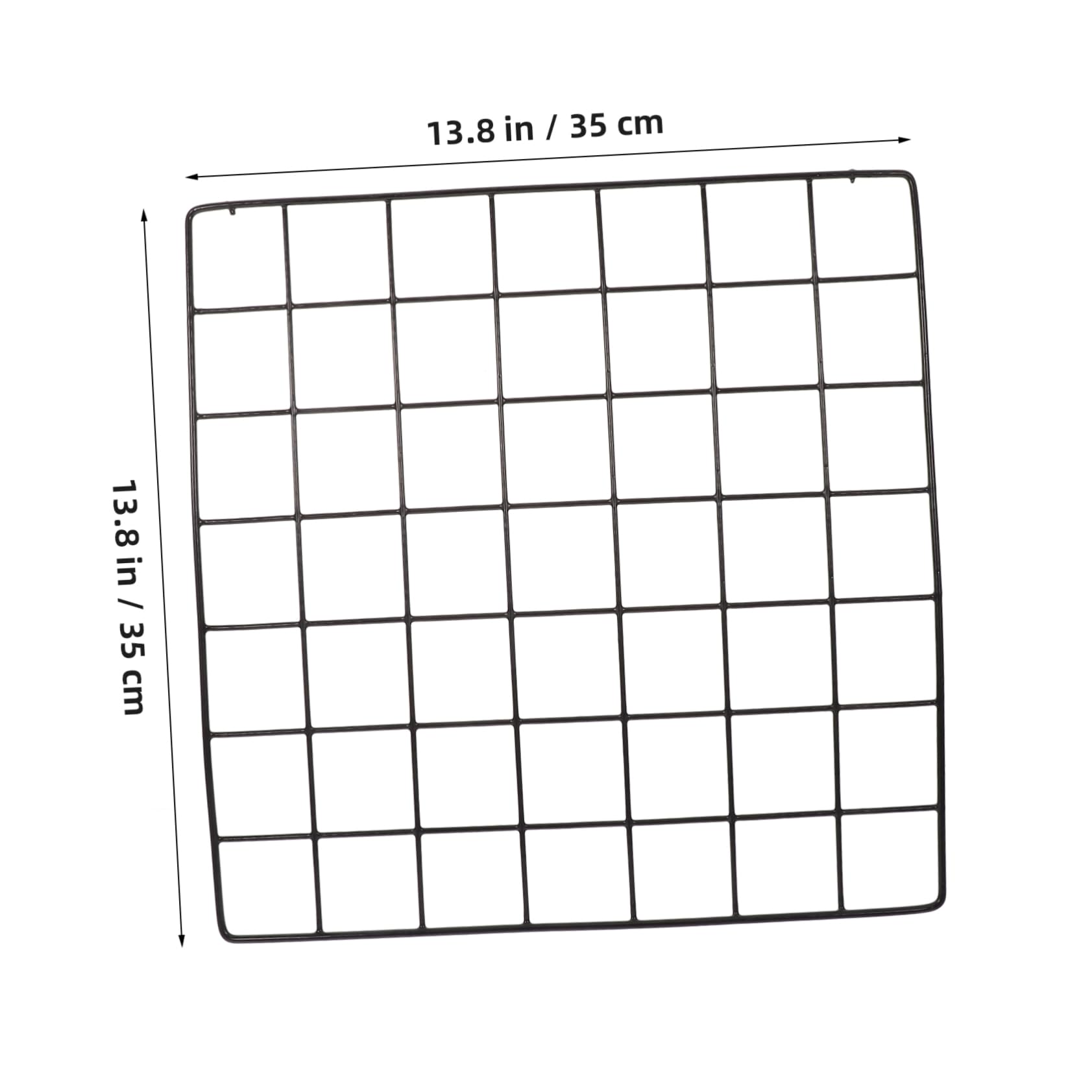 Alipis Grid Photo Wall Grid Panel Nail and 10pcs Hooks Iron Picture Storage Organizer for Living Room