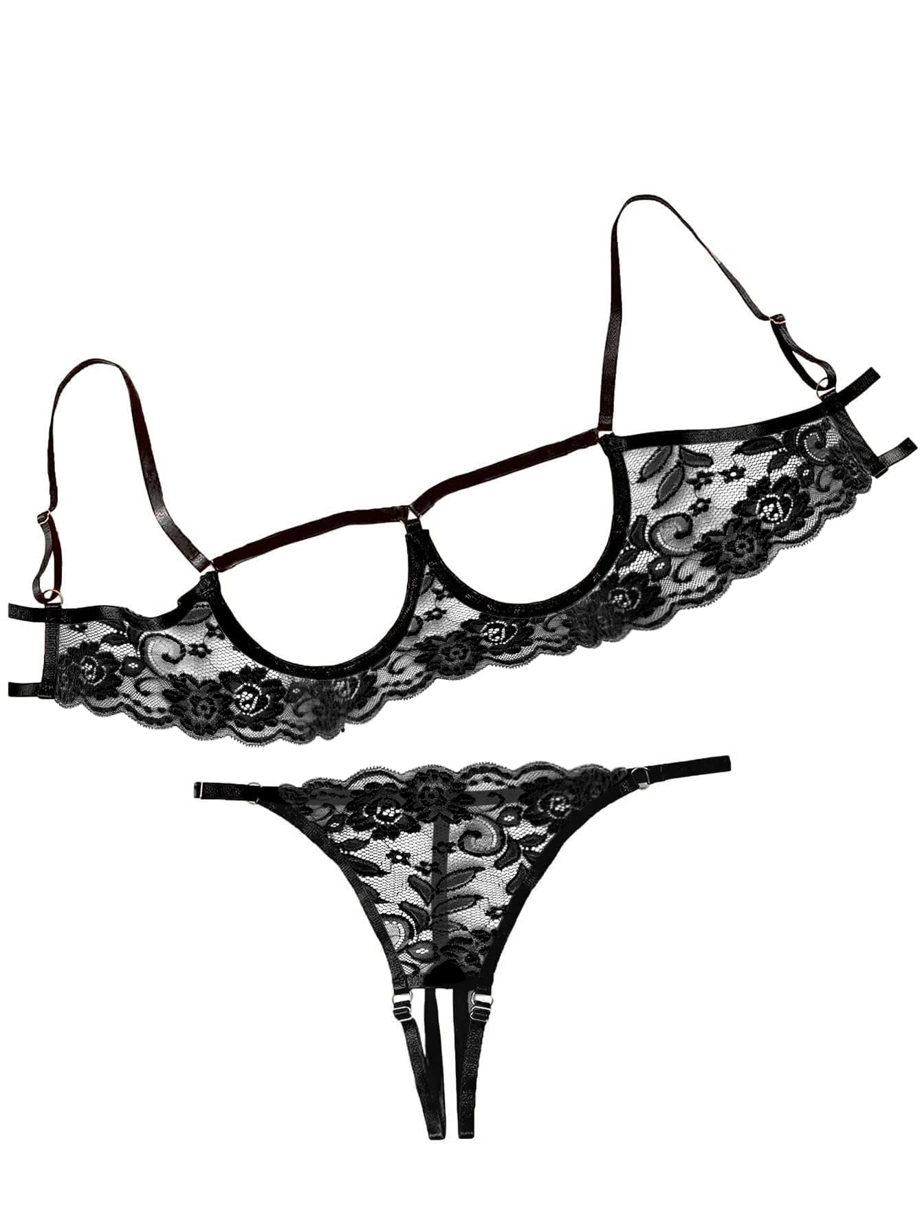 Lilosy Sexy Lingerie Set 2 Piece Women Bra and Panty 3XS-5XL