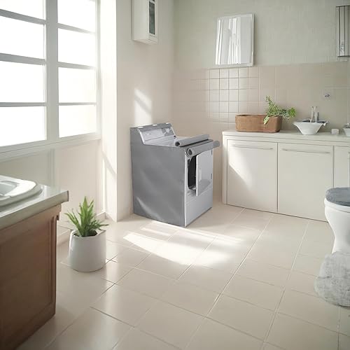 Miniatura 2 de Ericlin Paquete de 2 fundas para lavadora y secadora, cubierta de carga superior para lavadora y secadora, cubierta protectora a prueba de polvo,