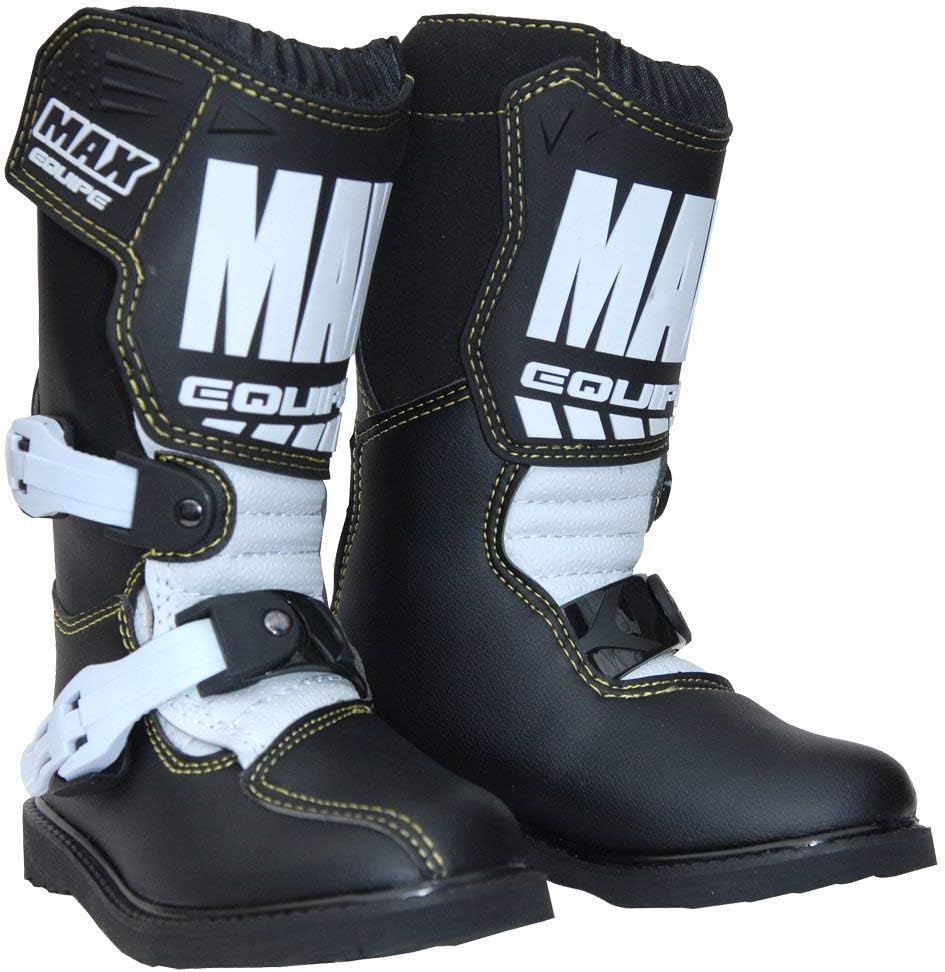 Wulfsport Kids Max Equipe Cub Motocross Motorbike Boots Black/White - EU33