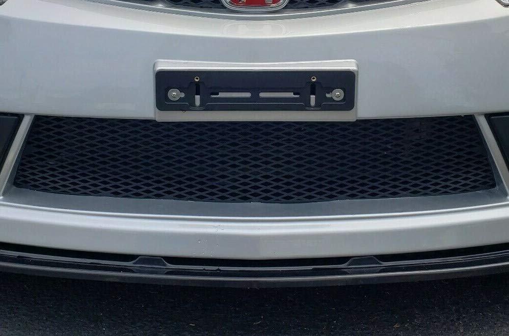 Front License Plate Tag Holder Mounting Mount Adapter Bumper Kit Bracket for Acura (All Models) Quantity Discount (9.45$ to 5.60$)(each with 6 Screws+2 Built In Nuts) – Premium Car Set Accessories (1)