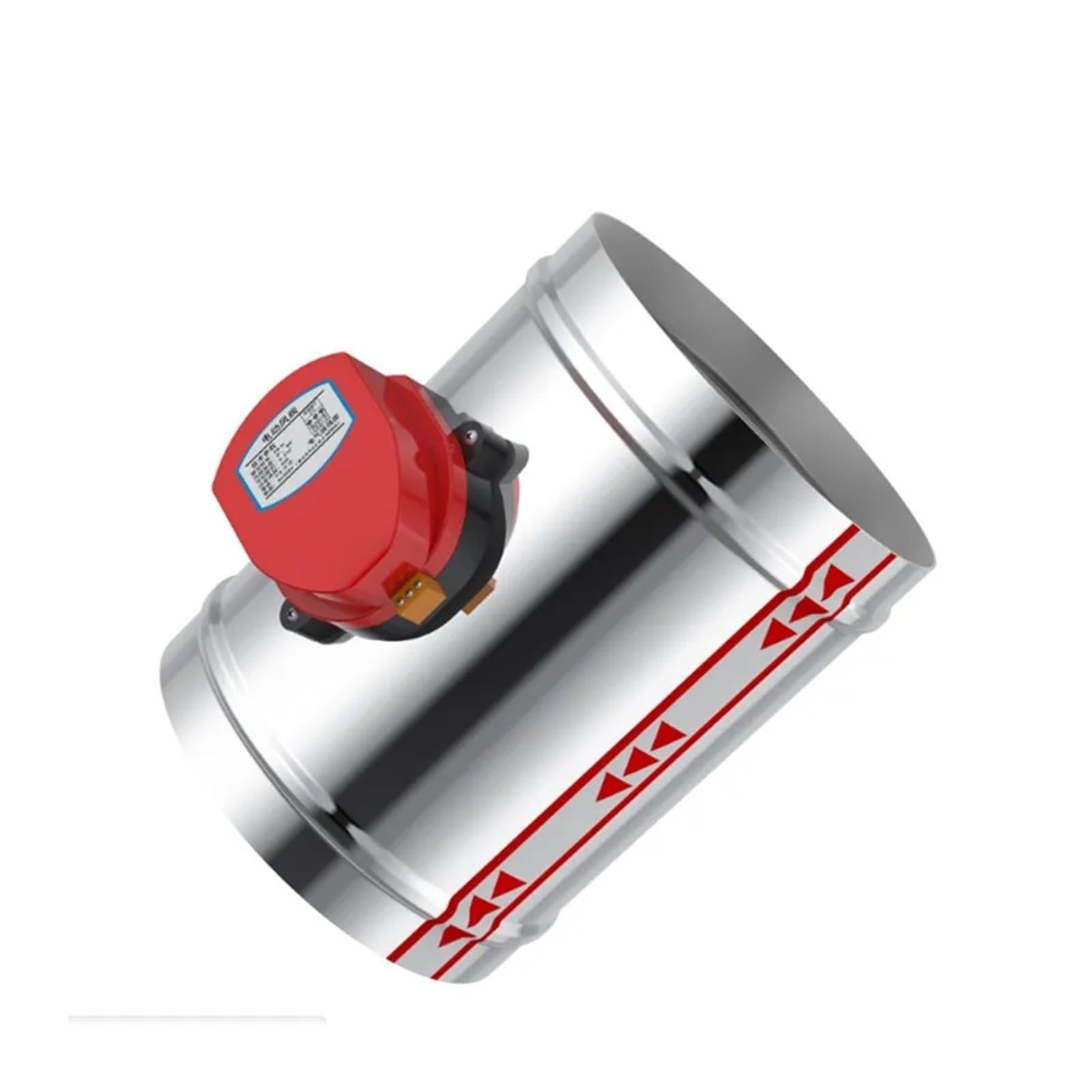 MXXDMOPD 125mm Stainless Steel air Damper HVAC Electric Duct Motorized Check 220V 24V 12V(Dc12v)