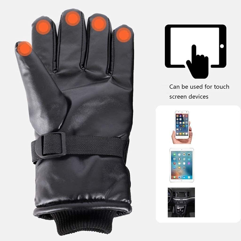 Guantes térmicos Guantes térmicos eléctricos Guantes térmicos Recargables para Hombres y Mujeres, Pantalla táctil Impermeable Control Inteligente de Temperatura hasta 65 °, Calenta